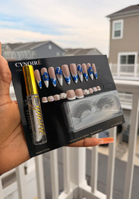 Blue Nude Chrome Set
