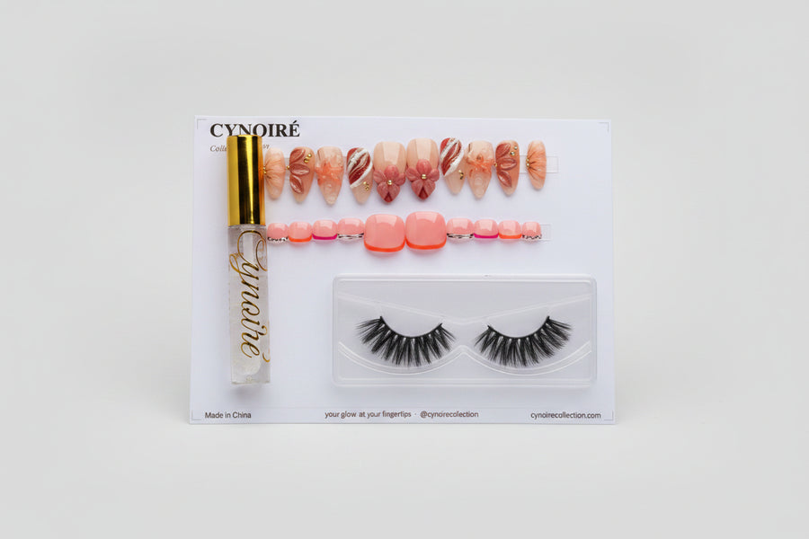 Coral Floral Marble Set