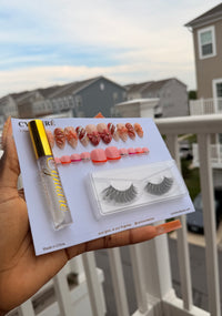 Coral Floral Marble Set