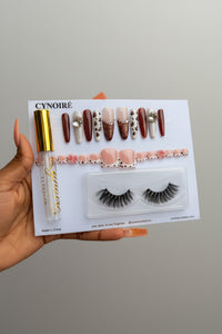 Dark Red Cheetah Mix Set