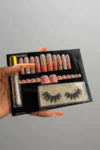 Peach Orange Marble Set