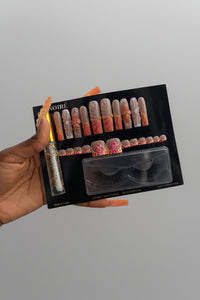 Peach Orange Marble Set